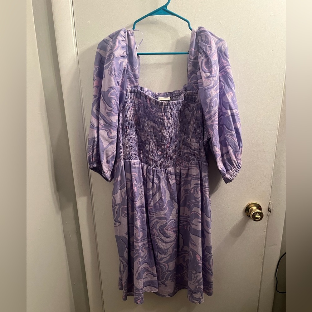 Purple/pink tie dye dress